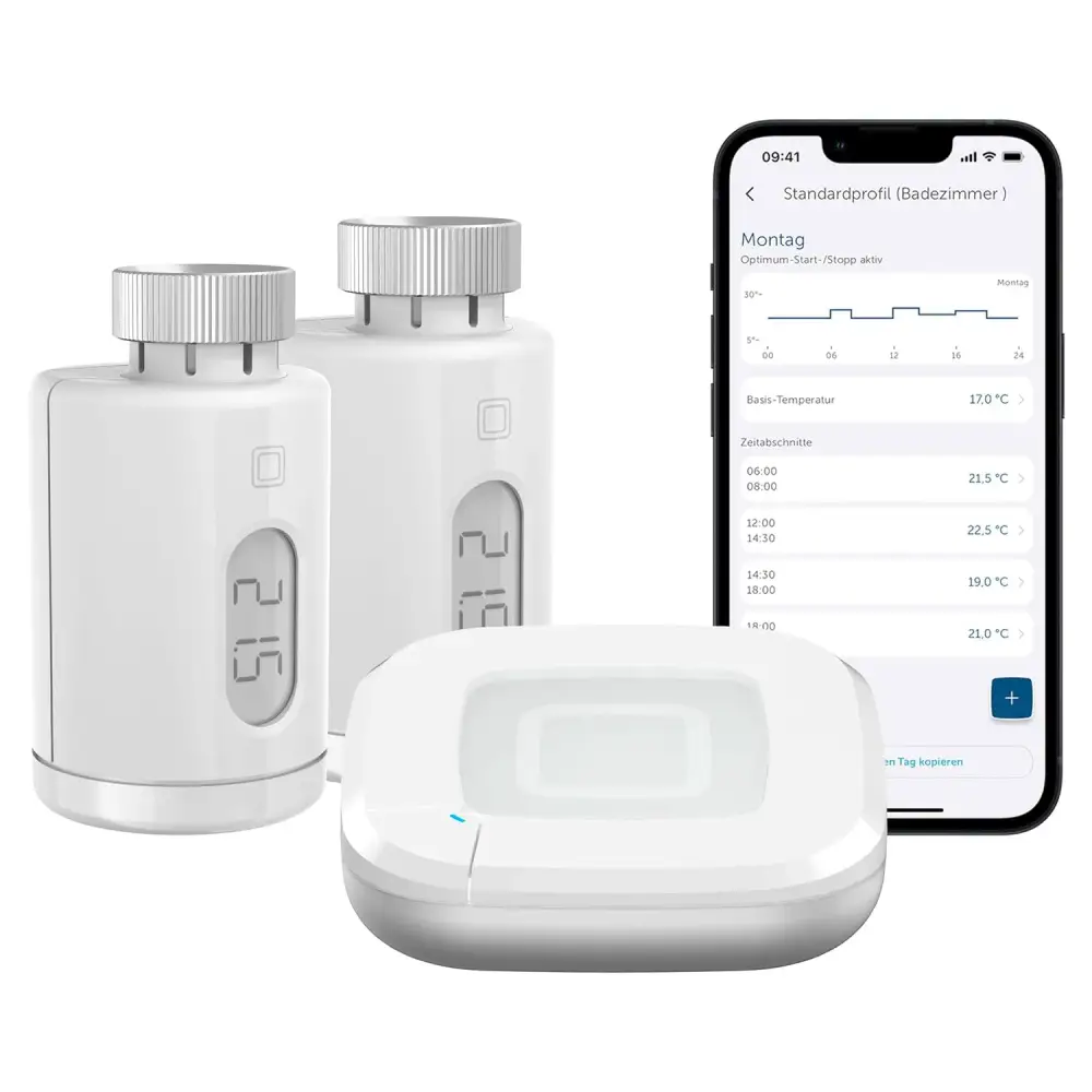 Homematic IP Access Point 2 + 2X Heizkörperthermostat – Pure